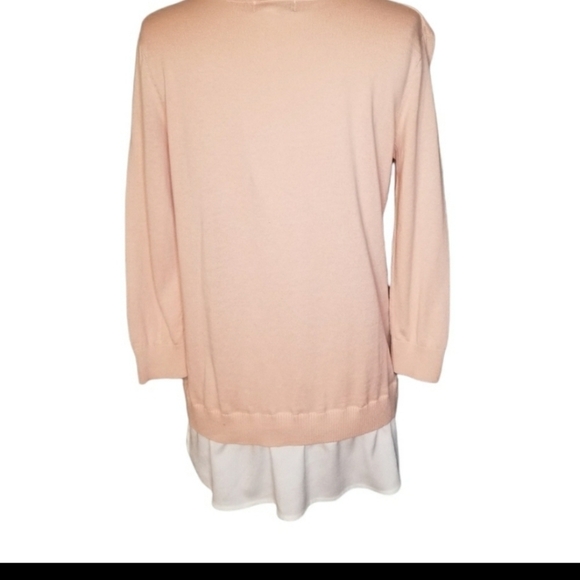 Calvin Klein 3/4 Sleeve Sweater Pink  Lightweight Shirt bottom Size M - Picture 3 of 7